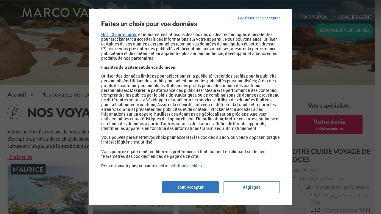 Capture d'écran de http://noces.marcovasco.fr/